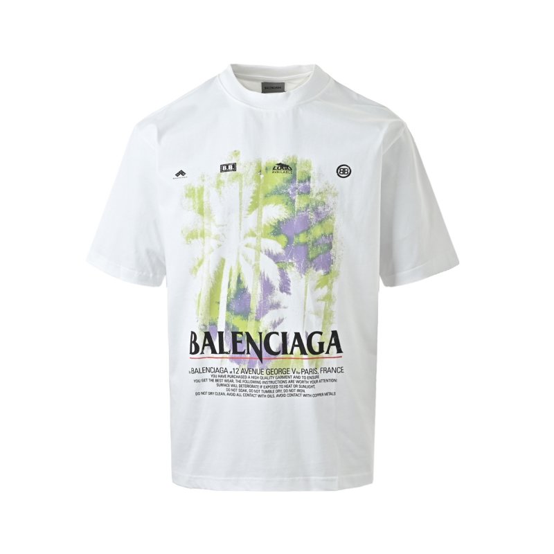 Balenciaga Gradient Graphic White T-Shirt view
