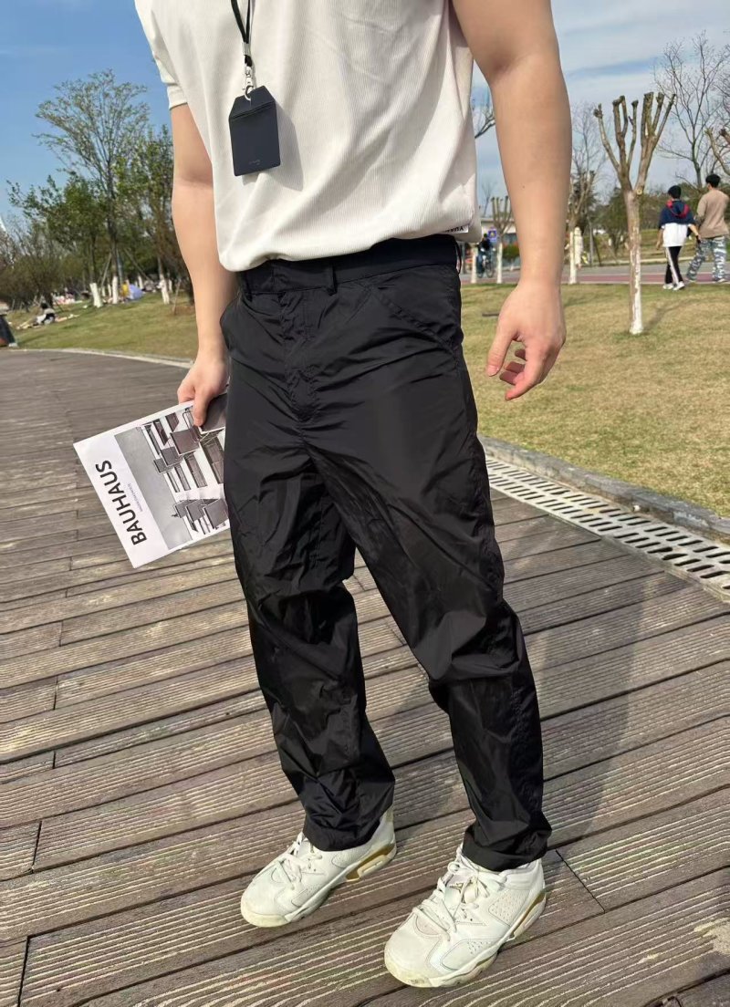 Prada Black Nylon Technical Pants view