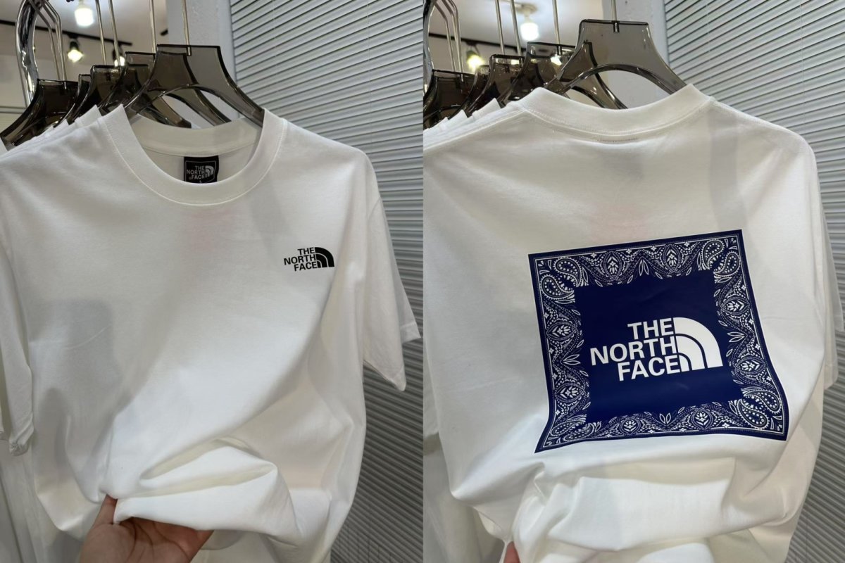 The North Face Multi-Color Logo White T-Shirt view
