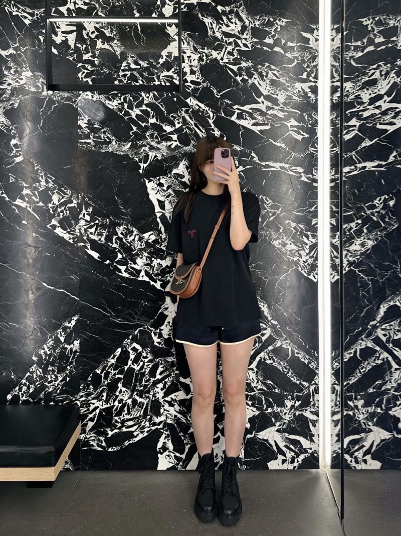 Celine Black Logo Pocket T-Shirt view