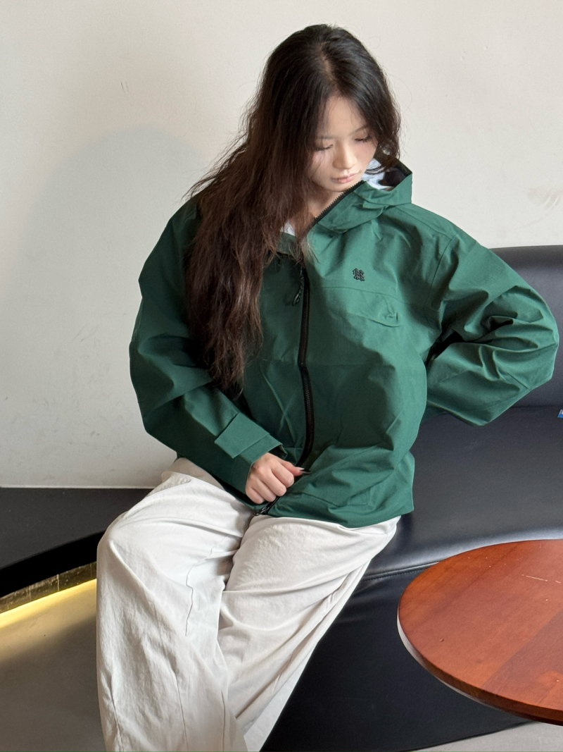 White Windbreaker Shell Jacket view