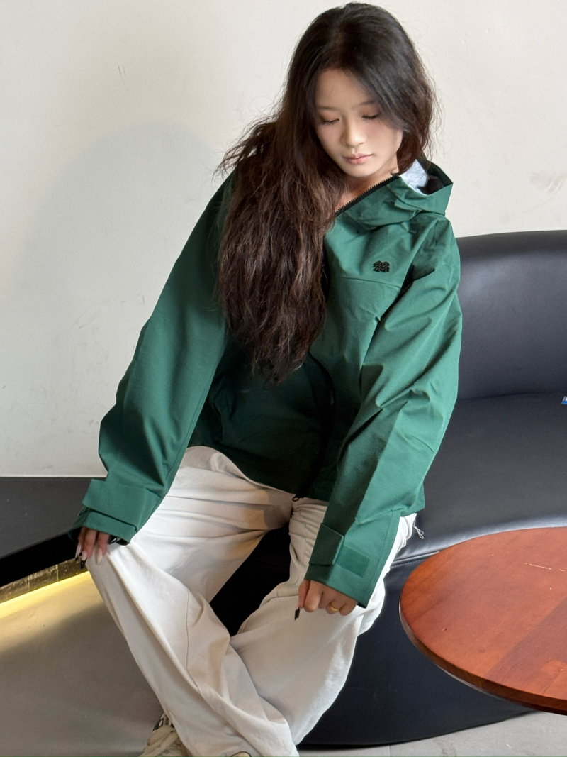 White Windbreaker Shell Jacket view