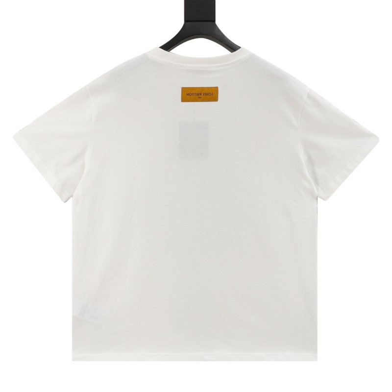 Louis Vuitton Monogram Ink-Wash Print T-Shirt White view