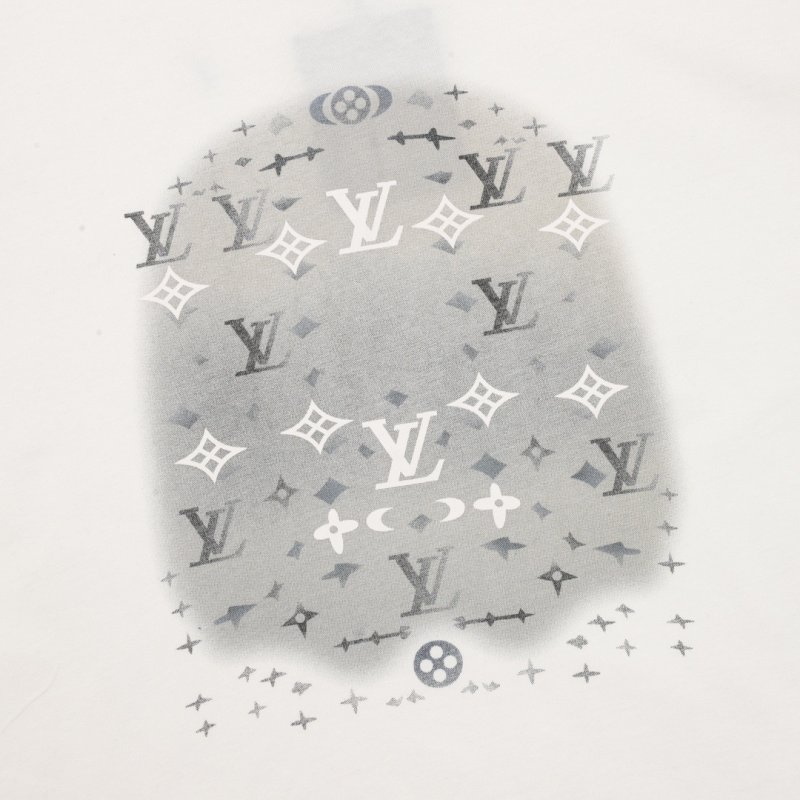 Louis Vuitton Monogram Ink-Wash Print T-Shirt White view