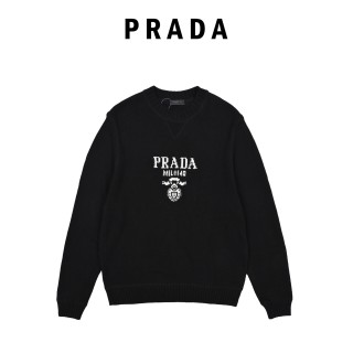 Prada Black Logo Knit Sweater view 11