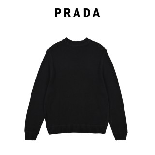 Prada Black Logo Knit Sweater view 12