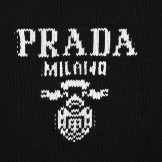 Prada Black Logo Knit Sweater view 14