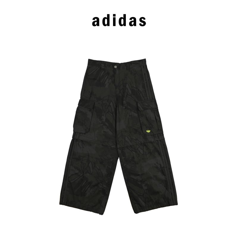 Adidas Originals Zip-Off Cargo Trousers Black Camo