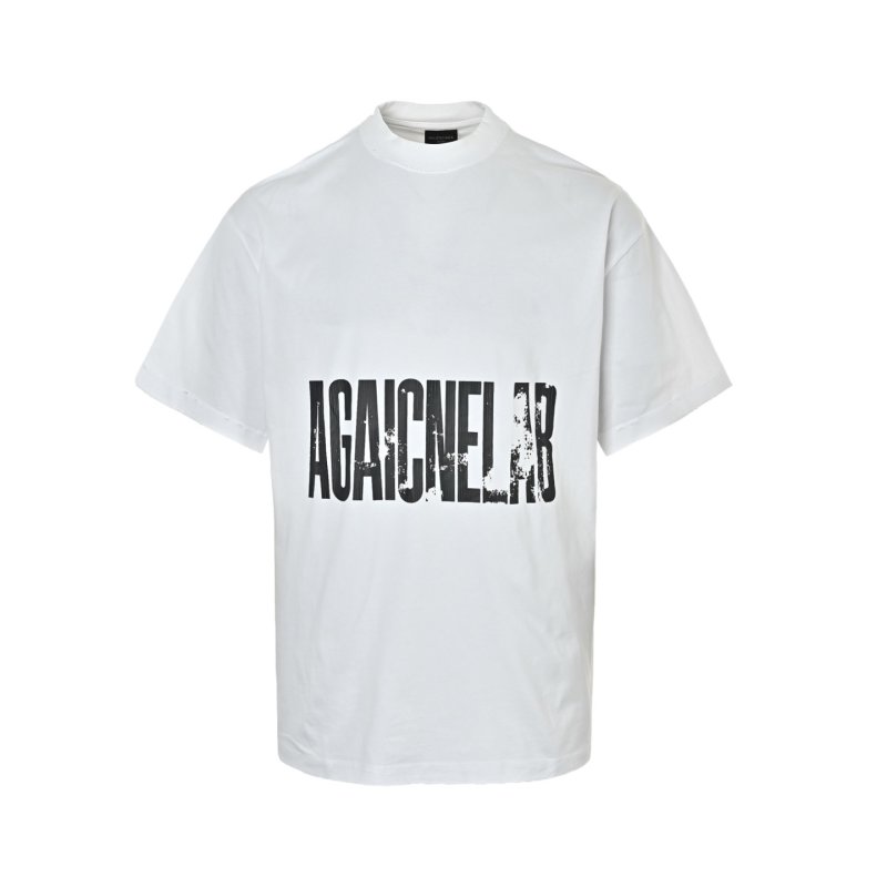 Balenciaga Letter Print White T-Shirt