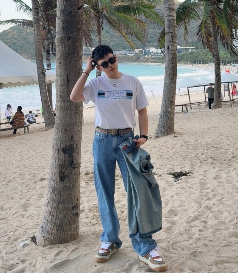 Gucci Logo Stripe White T-Shirt view