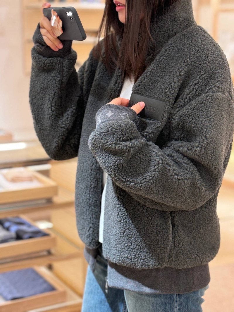 Charcoal Fleece Zip Jacket with Woven Badge view