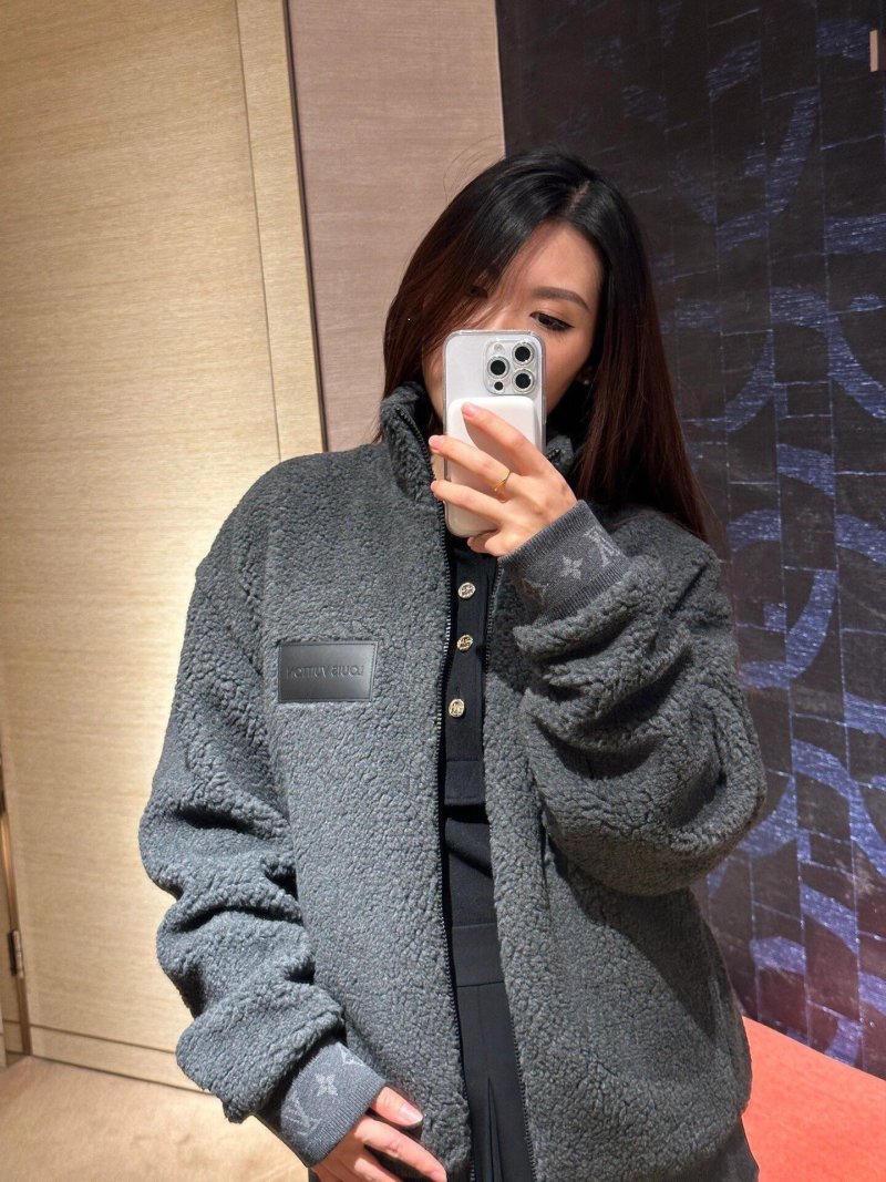 Charcoal Fleece Zip Jacket with Woven Badge view
