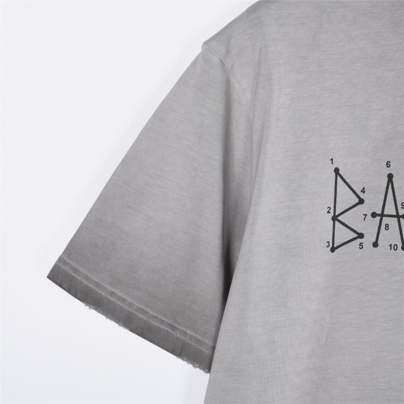 Balenciaga Outlined Logo Oversized T-Shirt Grey view
