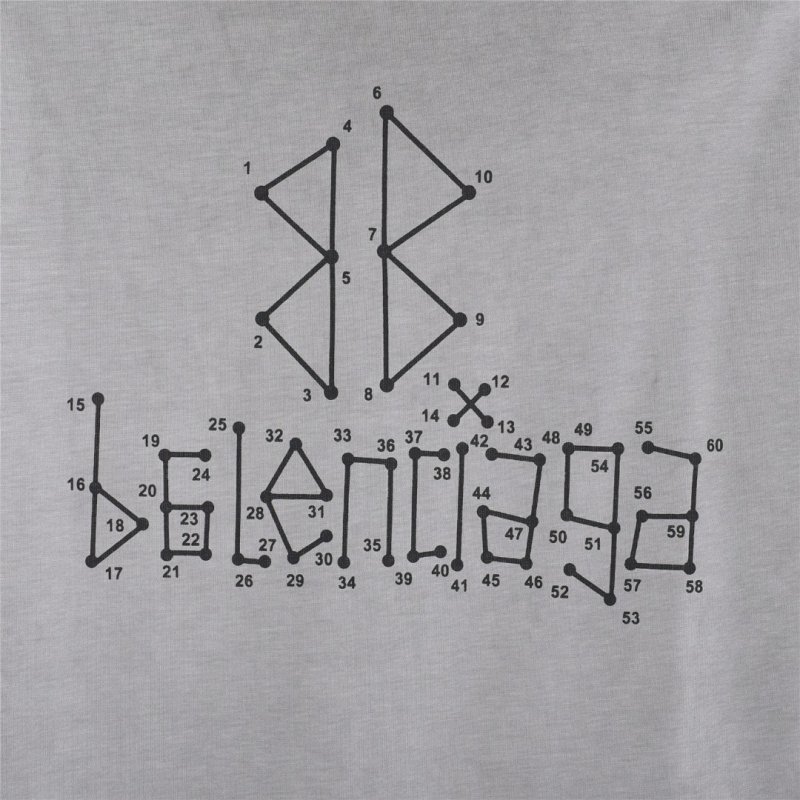 Balenciaga Outlined Logo Oversized T-Shirt Grey view