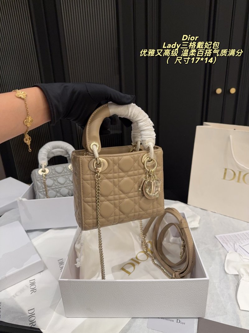 Dior Lady Dior Quilted Tote Bag - Camel view