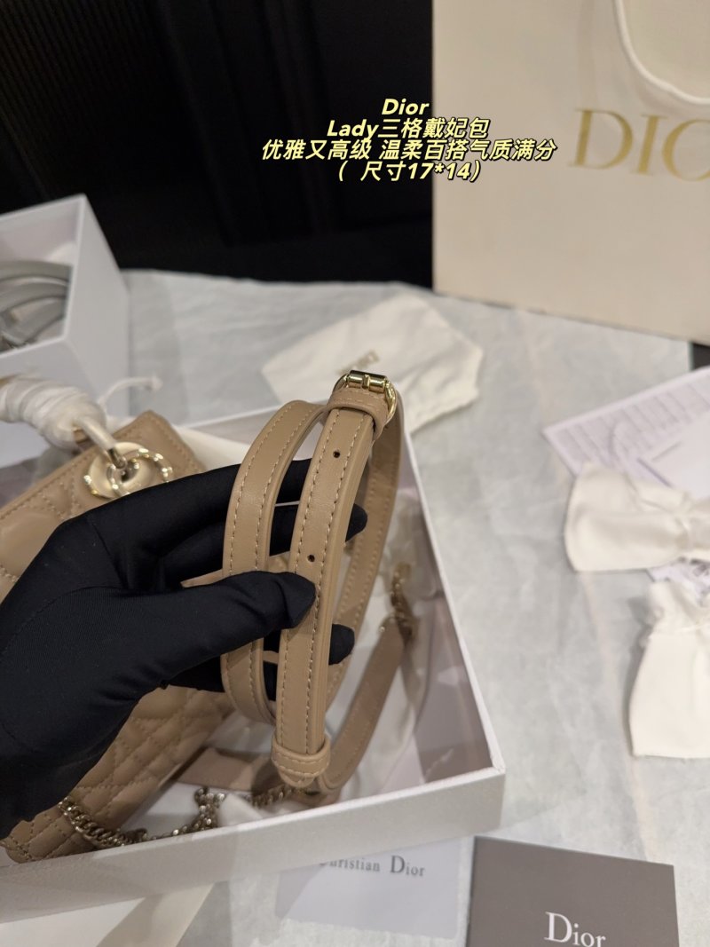 Dior Lady Dior Quilted Tote Bag - Camel view