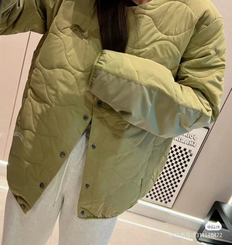 Oversized Quilted Puffer Jacket - Sage Green view