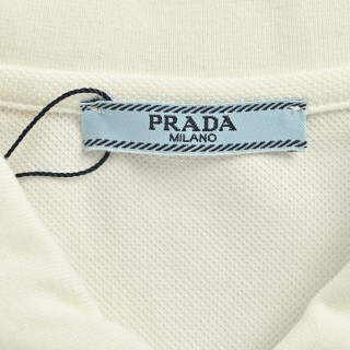 Prada Red Embroidered Logo Short Sleeve Polo Shirt view 4