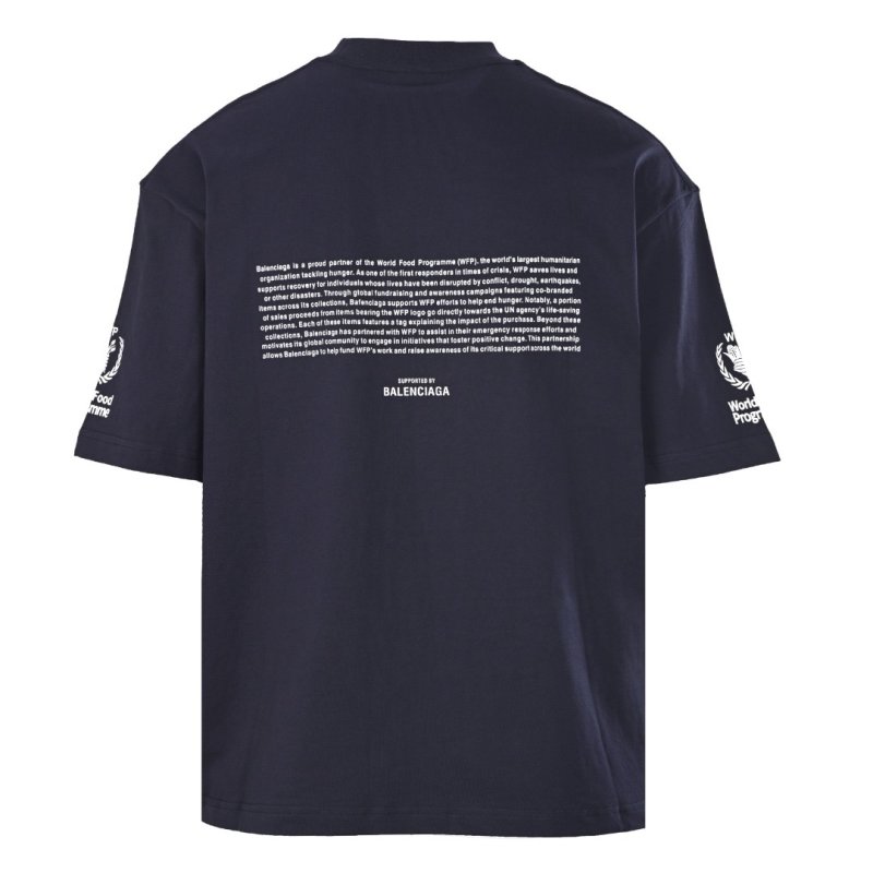 Balenciaga WFP Collaboration Navy T-Shirt view