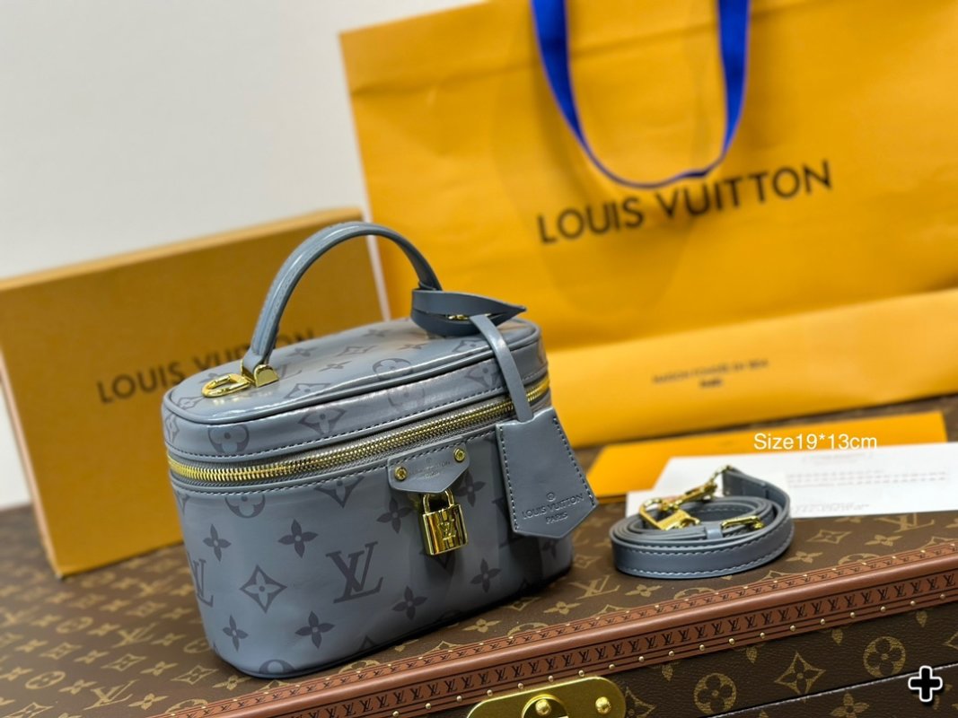 Louis Vuitton Monogram Empreinte Cosmetic Pouch Grey