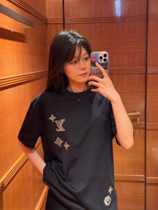Chrome Hearts Black Gold Cross Graphic T-Shirt view 2