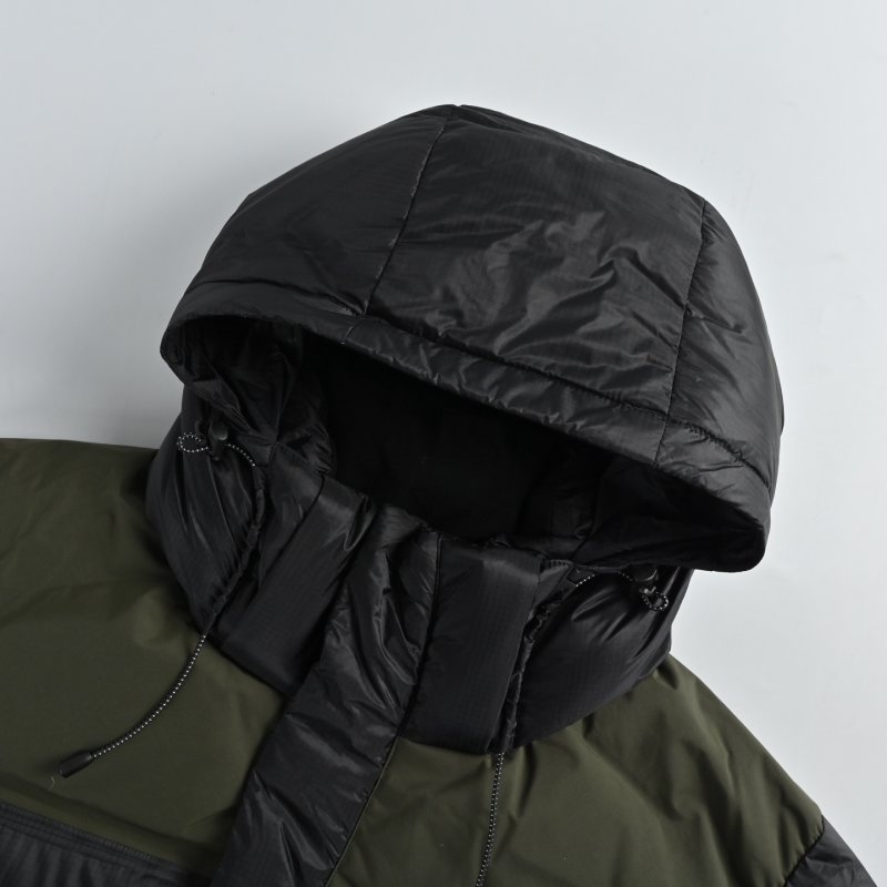 The North Face Black & Olive Colorblock Down Puffer Jacket view