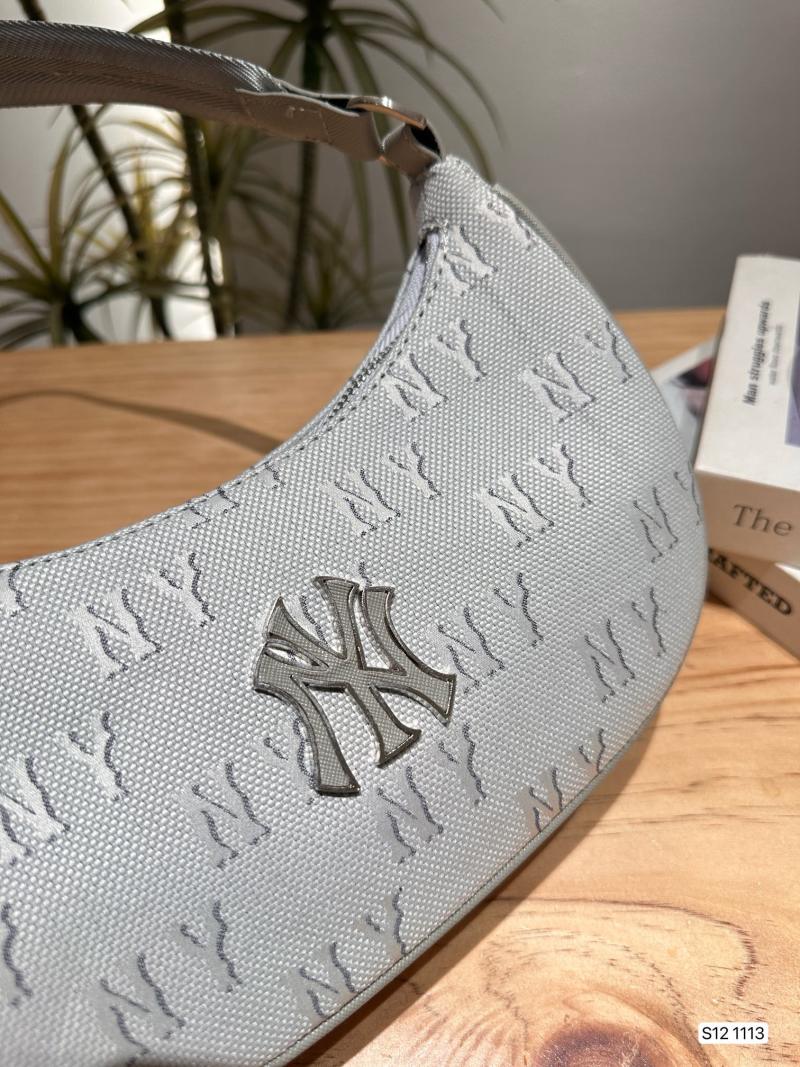 Crescent Moon Hobo Bag - Beige with Monogram view