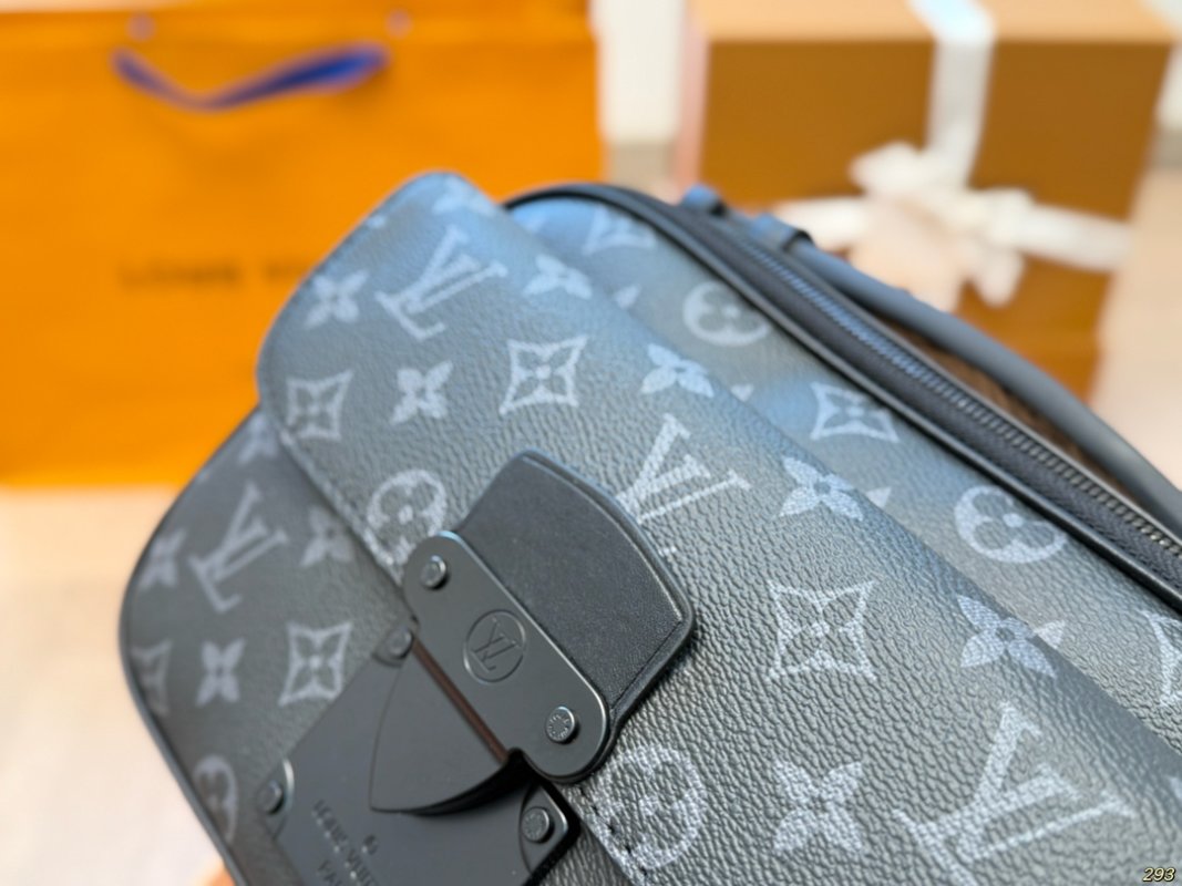 Louis Vuitton Monogram Messenger Crossbody Bag Black view