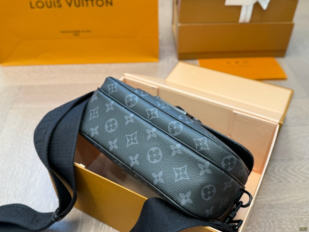Louis Vuitton Monogram Messenger Crossbody Bag Black view