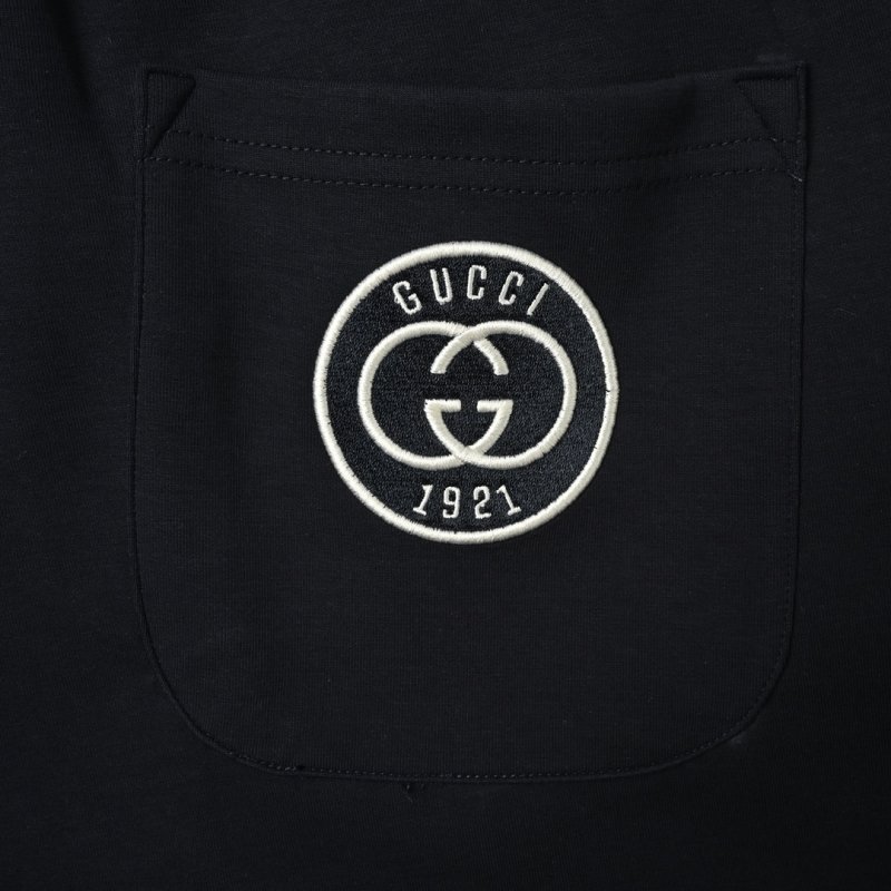 Gucci 1921 Double G Embroidered Knit Shorts Black view
