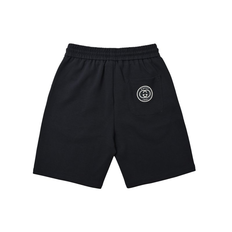 Gucci 1921 Double G Embroidered Knit Shorts Black view