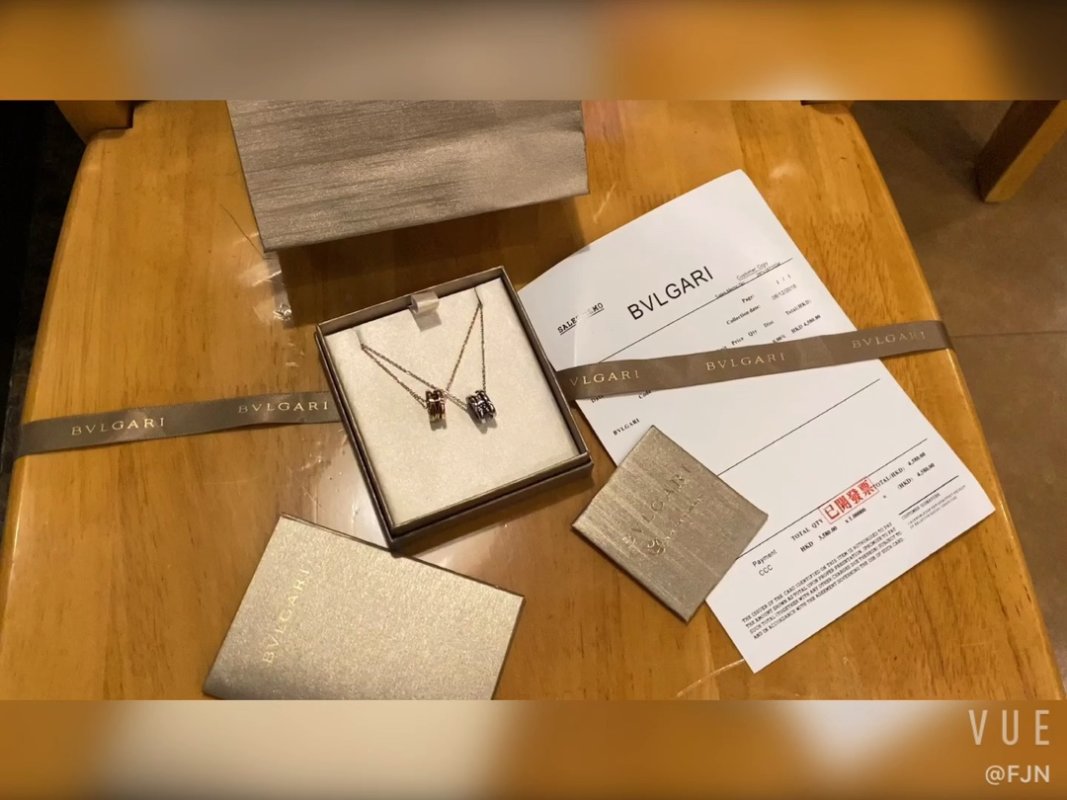 Bvlgari B.Zero1 Ceramic Pendant Necklace Gold/Silver