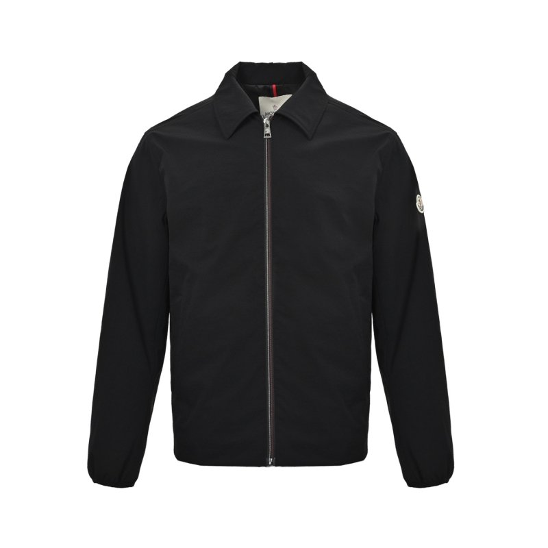 Moncler Arm Logo Collar Lightweight Jacket Black