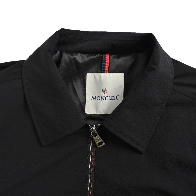 Moncler Arm Logo Collar Lightweight Jacket Black view