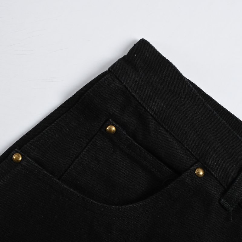 Louis Vuitton Monogram Embossed Denim Cargo Shorts Black view