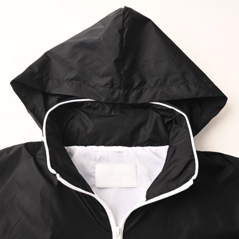 Prada Re-Nylon Black Hooded Zip Jacket view