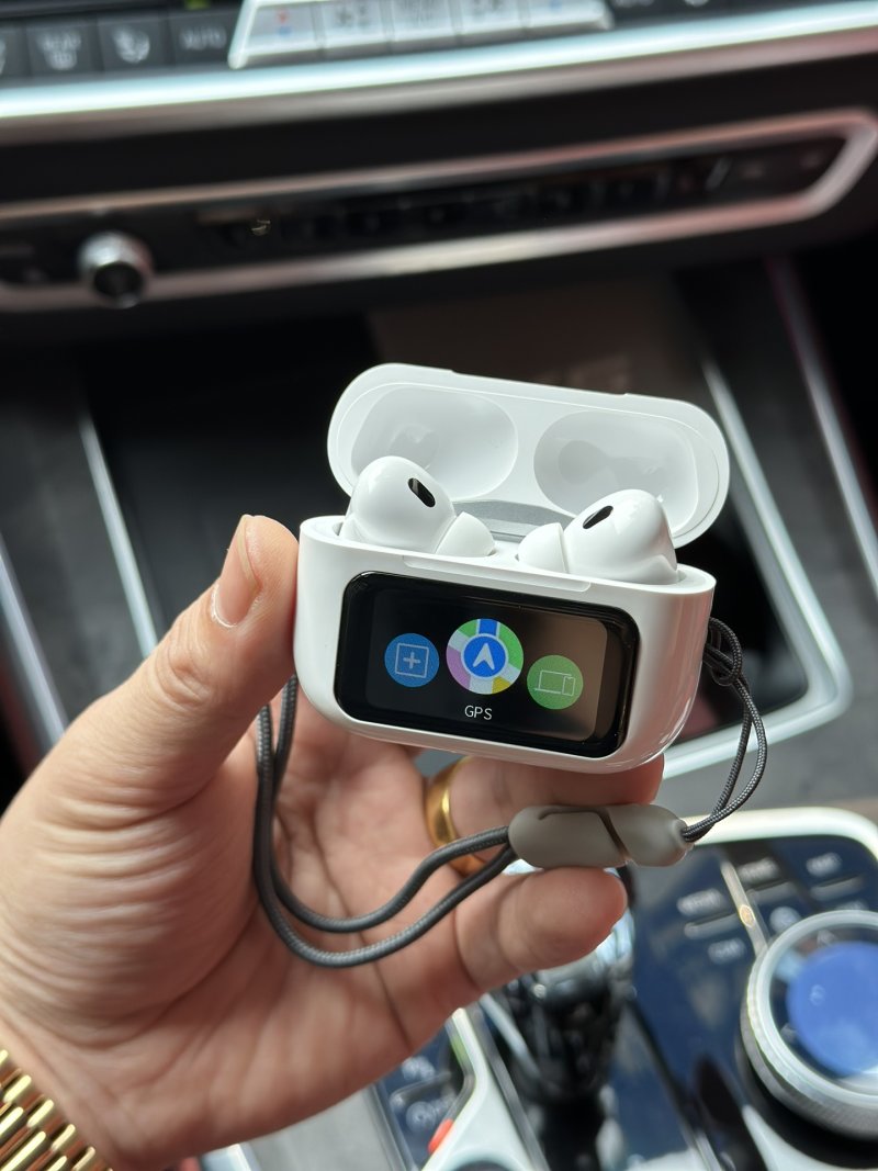 Apple AirPods Pro 3 Display Screen White Earbuds view