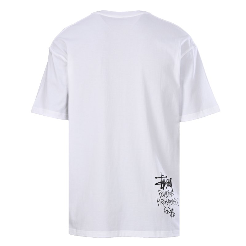 Stüssy White Graphic Cartoon T-Shirt view