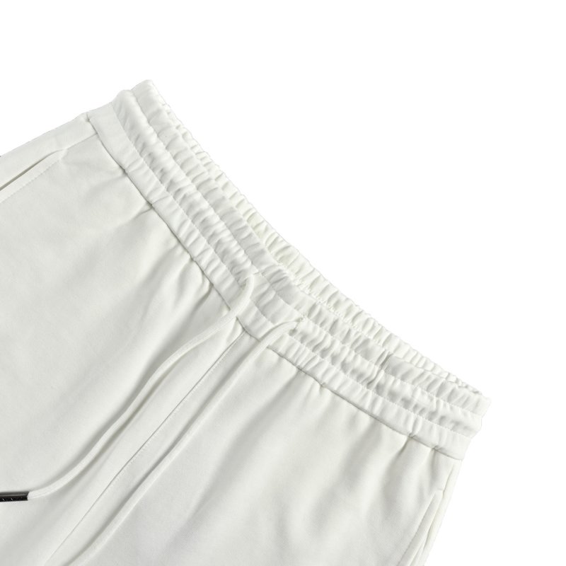 Prada White Shorts with Black Stripe Detail view
