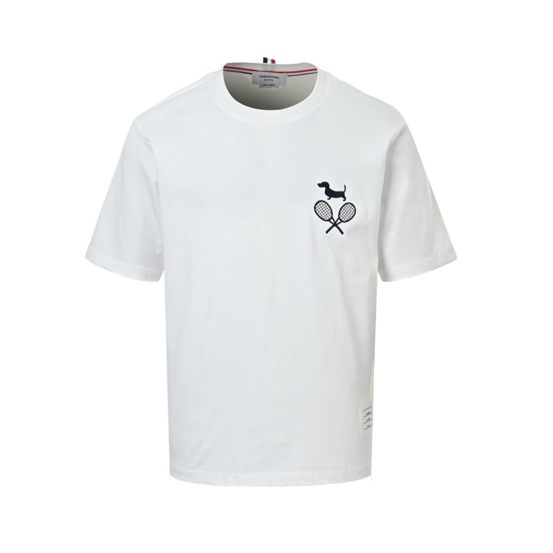 White Classic Short Sleeve T-Shirt with Embroidered Logo view
