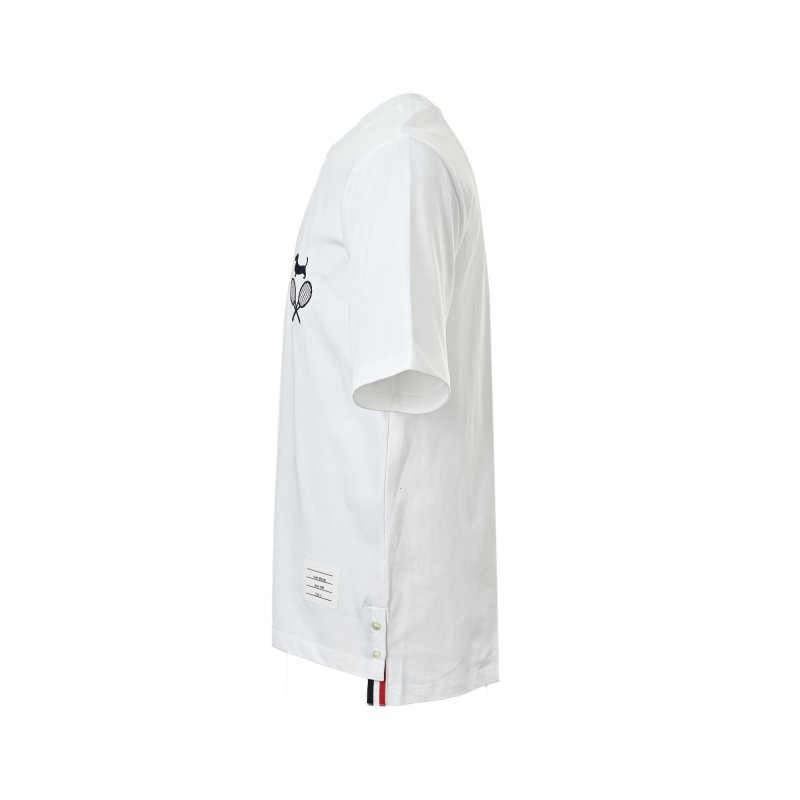 White Classic Short Sleeve T-Shirt with Embroidered Logo view