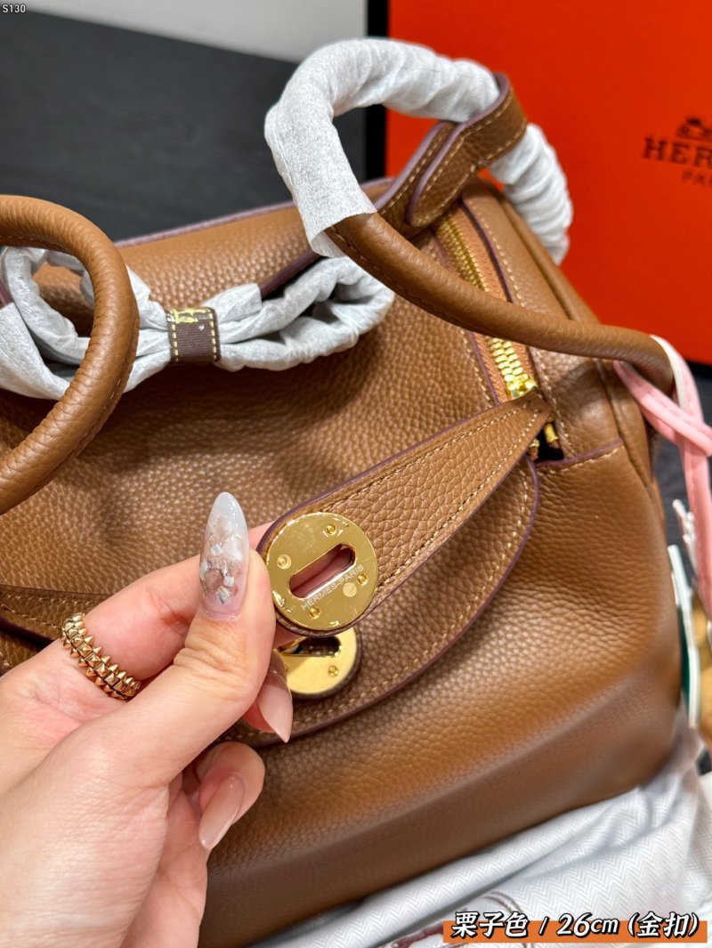Hermès Lindy 26cm Taurillon Leather Bag - Cognac view