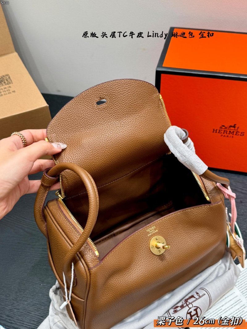 Hermès Lindy 26cm Taurillon Leather Bag - Cognac view