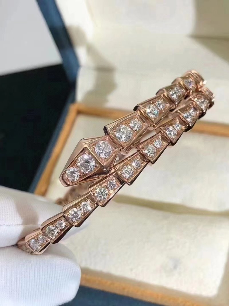 Bulgari Serpenti Rose Gold Diamond Bracelet view