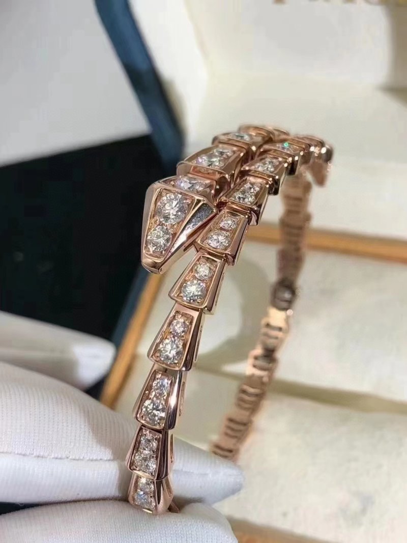 Bulgari Serpenti Rose Gold Diamond Bracelet view