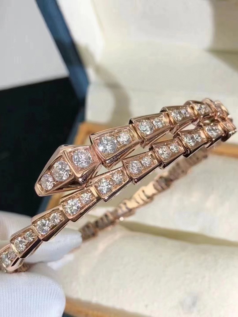 Bulgari Serpenti Rose Gold Diamond Bracelet view