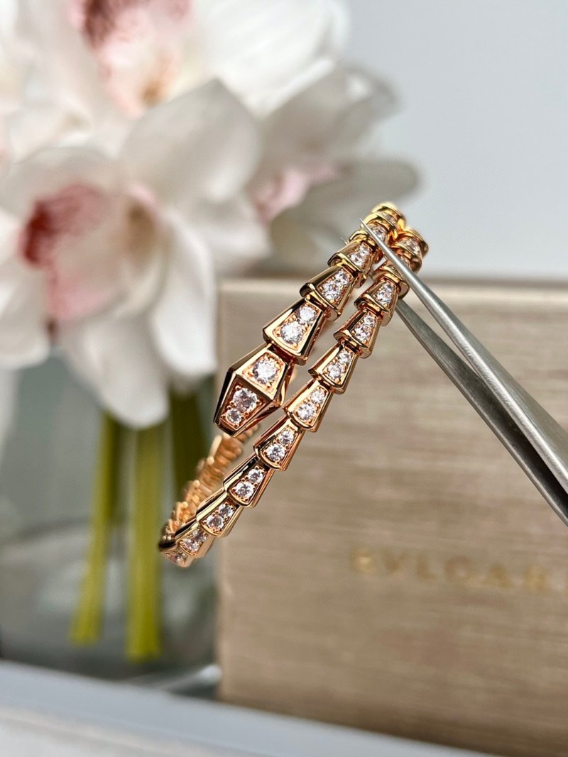 Bulgari Serpenti Rose Gold Diamond Bracelet view