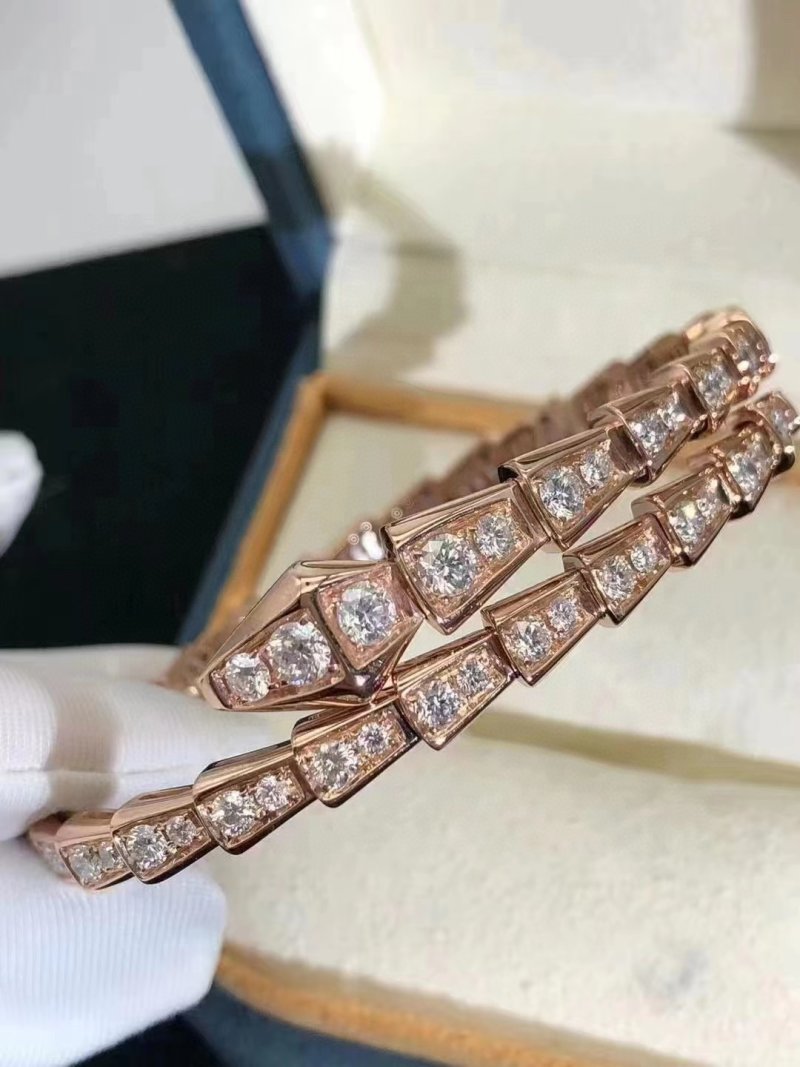 Bulgari Serpenti Rose Gold Diamond Bracelet view