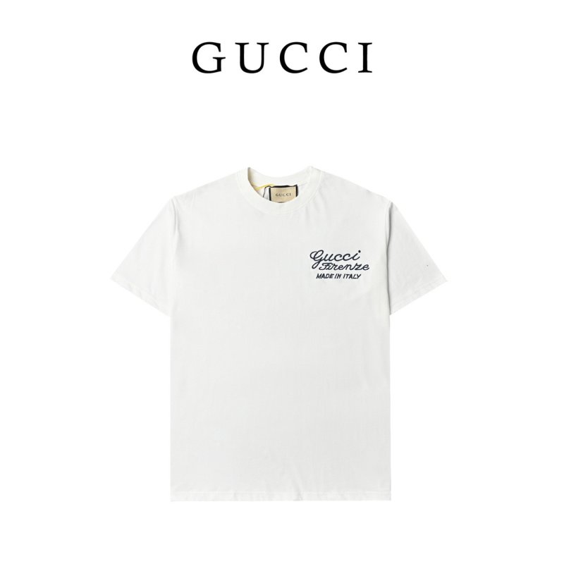 Gucci Firenze Script White T-Shirt view