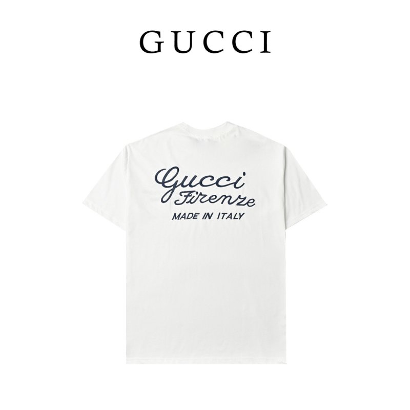 Gucci Firenze Script White T-Shirt view